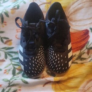 Adidas Kids Black and White Patterned Sneakers Indoor Soccer
